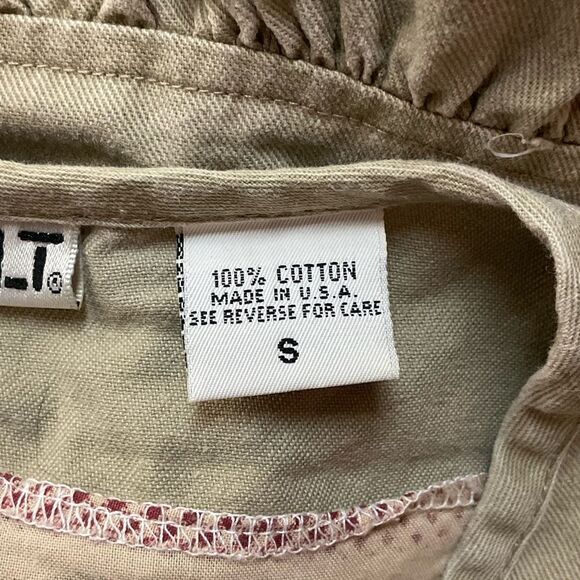 Sunbelt Vintage 80’s Green Patchwork Button Front Short Sleeve Maxi Dress S - Picture 6 of 7